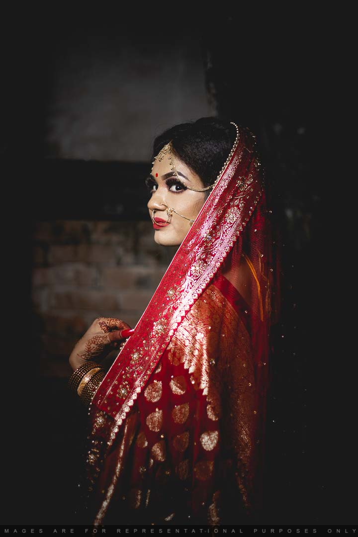 Simple bridal portrait poses