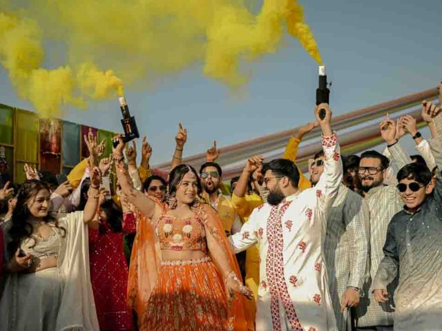 Ideas on Playing Holi with Haldi in Bengali Wedding Photography Ritual in Kolkata